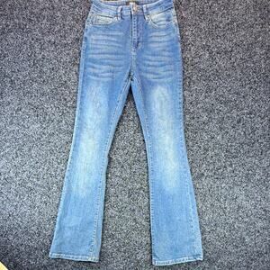 RISE Supply Co Women’s Light Wash Blue High Rise Slim Bootcut Jeans 3
